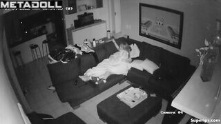 Teenage virgin couple fucks on the couch