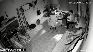 Poor Latin couple fucks in a garage