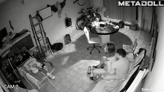 Poor Latin couple fucks in a garage