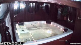 Busty blonde woman gets fucked in the Jacuzzi