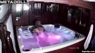 Busty blonde woman gets fucked in the Jacuzzi