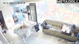 European mom watches porn on the couch