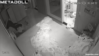 Naked Brazilian mom watches porn in her bed