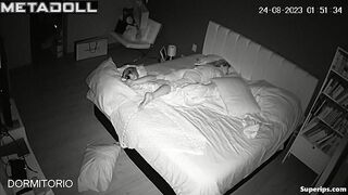 European wife rubs her pussy with the pillow