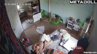 Brunette college girl masturbates to orgasm