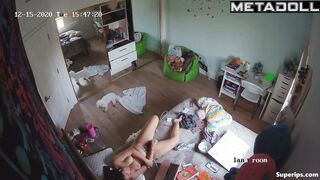 Brunette college girl masturbates to orgasm