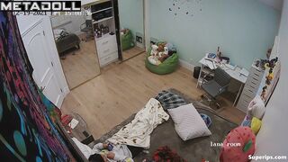Naughty brunette girl masturbates watching porn