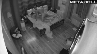 Skinny married couple fucking in their bed