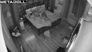 Skinny married couple fucking in their bed