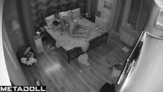 Skinny married couple fucking in their bed