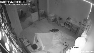 Hot brunette girl makes a sex video call