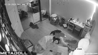 Hot brunette girl makes a sex video call