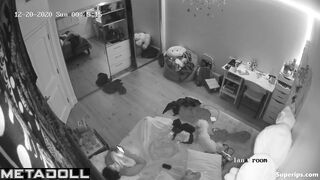 Hot brunette girl makes a sex video call