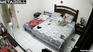Loser man fucks his wife in a strange way