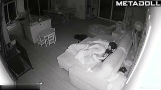 Young married couple fucks on their couch