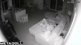 Young married couple fucks on their couch