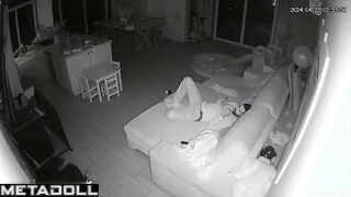 Young married couple fucks on their couch