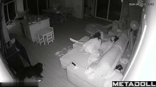 Young married couple fucks on their couch
