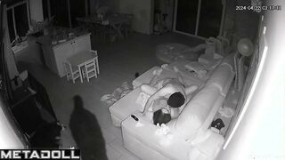 Young married couple fucks on their couch