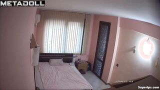 Russian blonde prostitute fucks a client