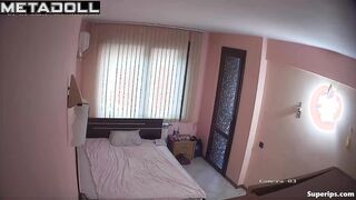 Russian blonde prostitute fucks a client