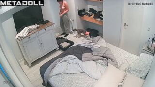 Amateur French blonde woman with beautiful big tits in sexy thong