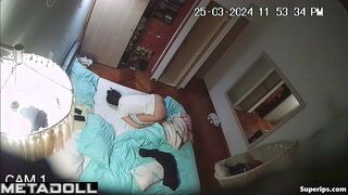 Teenage Latina girl masturbates while talking