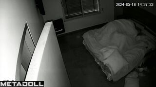 Amazing amateur couple fuck in their bed wildly live