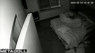 Amazing amateur couple fuck in their bed wildly live