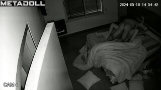Amazing amateur couple fuck in their bed wildly live