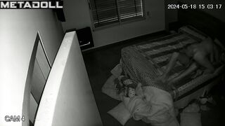 Amazing amateur couple fuck in their bed wildly live