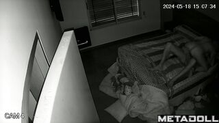 Amazing amateur couple fuck in their bed wildly live