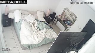 Naughty New Zealander brunette woman changes her wet and dirty panties after taking a shower