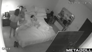 Busty British brunette wife sex in the bedroom real spy cam