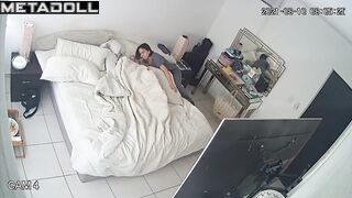 Tattooed French brunette mother gets fucked in doggy style live HD