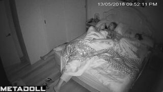 Young lovers having sex in their bedroom hidden cam
