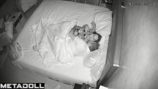 Big ass Spanish brunette mother fucks her husband in her daughter’s room hidden cam