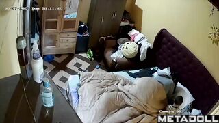 Amateur couple fuck in their messy room
