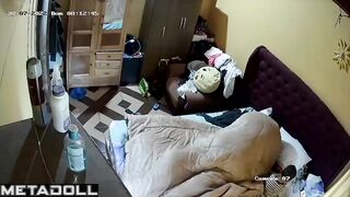 Amateur couple fuck in their messy room
