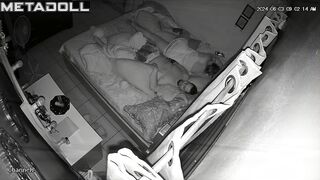 My girlfriend's parents having sex in their bed wildly