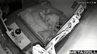 My girlfriend's parents having sex in their bed wildly