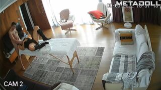 Amateur couple having sex in their daughter’s room hidden cam