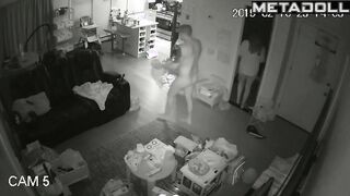 Sweet Portuguese brunette woman rides her husband spy cam record