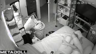 Skinny Estonian brunette mother fucks her boyfriend real spy cam