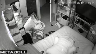Skinny Estonian brunette mother fucks her boyfriend real spy cam