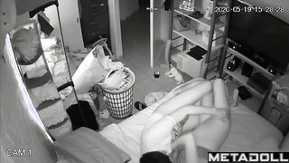 Skinny Estonian brunette mother fucks her boyfriend real spy cam
