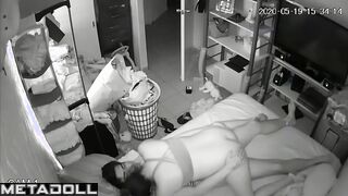 Skinny Estonian brunette mother fucks her boyfriend real spy cam