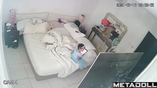 Mom and Dad fuck in their bedroom hidden IP camera