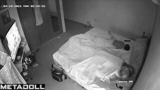 Russian mature couple fuck on the couch hidden IP camera