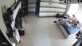 Naughty naked Canadian brunette woman sex at home live